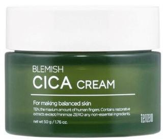 Крем для лица смягчающий с экстрактом центеллы TENZERO Blemish Cica Cream 50 мл
