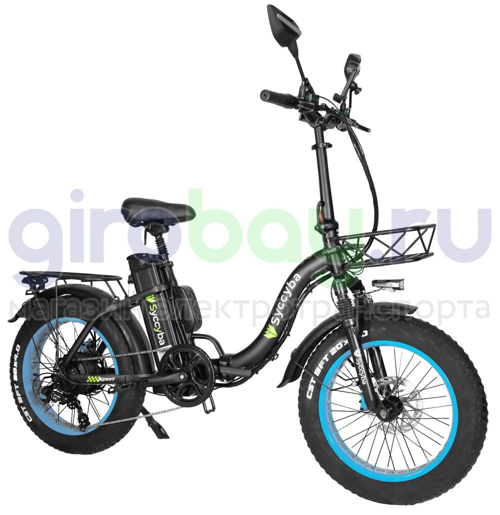 Электровелосипед Syccyba F11 Pro 2025 года (48V/15Ah) - Синий обод фото №8