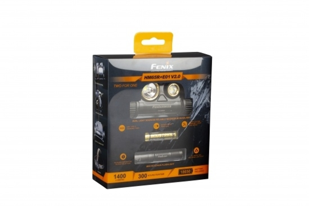 Набор Фонарь Fenix HM65R+E01 V2.0