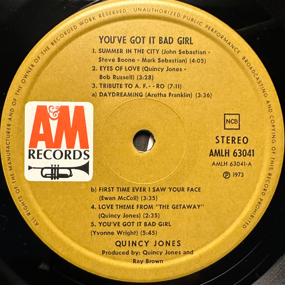Quincy Jones – You've Got It Bad Girl (Скандинавия 1973г.)
