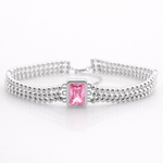 Чокер с розовым цирконом