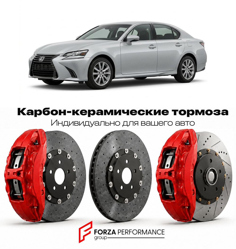 Карбон-керамическая тормозная система для Lexus GS 350 IV Рестайлинг 2015-2020 Лексус