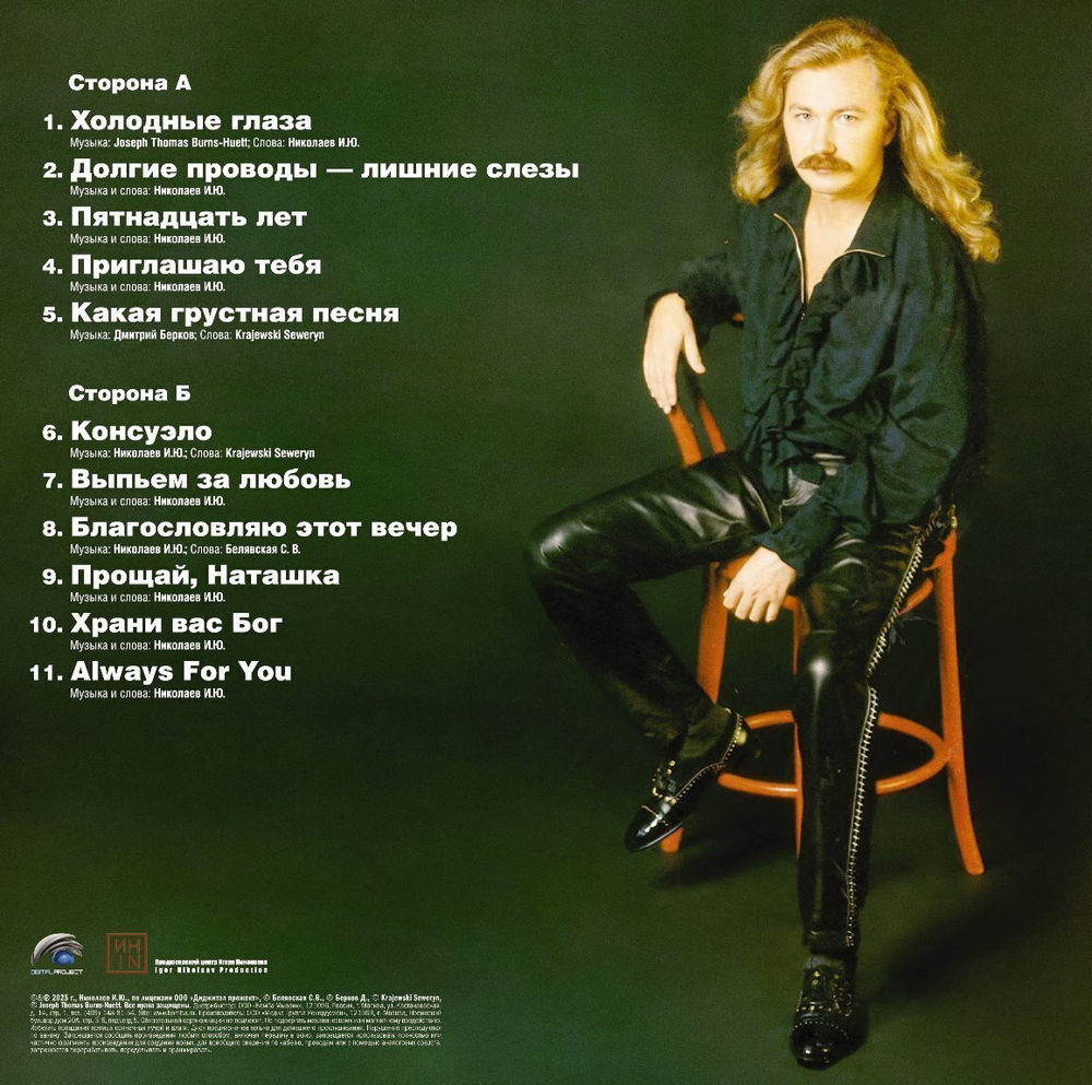 Игорь Николаев / Выпьем За Любовь (LP)