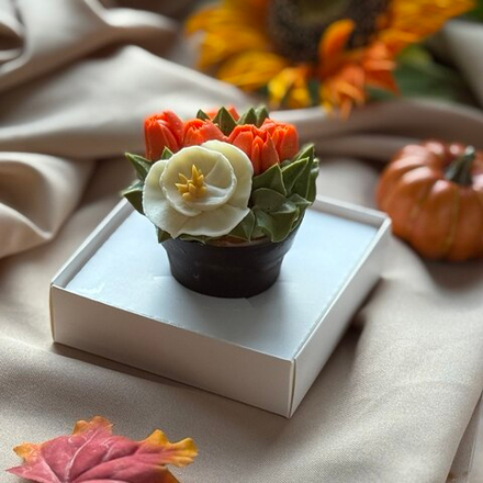 Шоколадный горшочек «Апельсиновый осенний десерт»