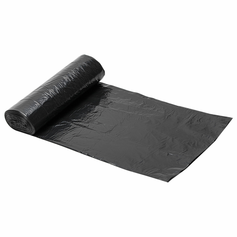 Мешки для мусора 120 л черные, в рулоне 10 шт., ПНД 11 мкм, 67×102 см, ЛЮБАША, 4 упаковки.