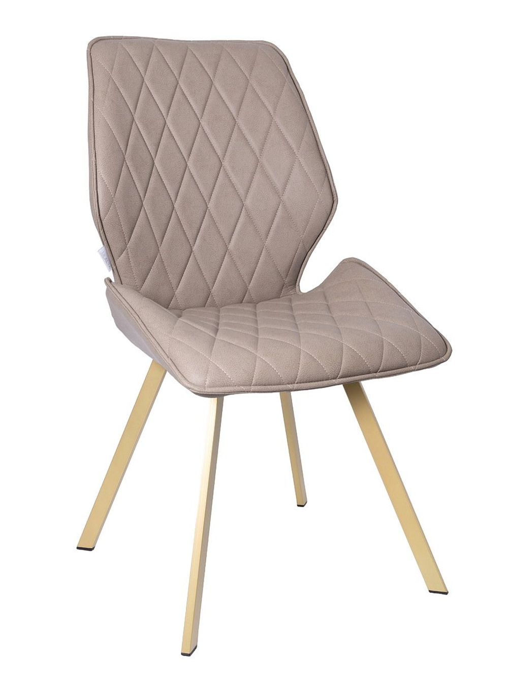 Стул LA ALTA OSTIN 360 экокожа бежевый, каркас квадрат шампань