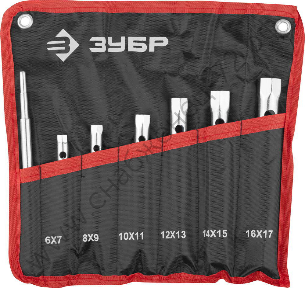 ЗУБР 7 предм., 6 - 17 мм, набор торцовых трубчатых ключей (27162-H7)