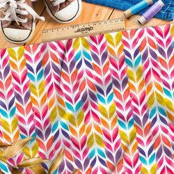 Ткань премиум атлас калейдоскопические краски