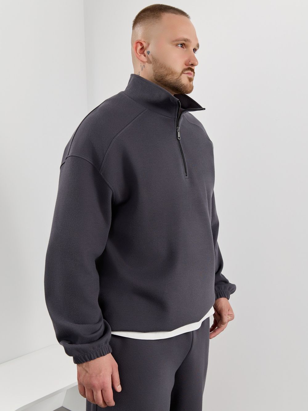 Толстовка мужская Интер-1 Виотекс ГРАФИТОВЫЙ