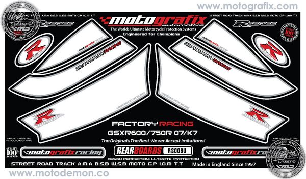 Наклейка Motografix RS008U для мотоциклов SUZUKI GSX-R 600/750 &#39;06-07
