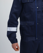 Костюм Нейч-2 СОП с капюшоном К. (тк.Смесовая,210) п/к, т.синий/васильковый