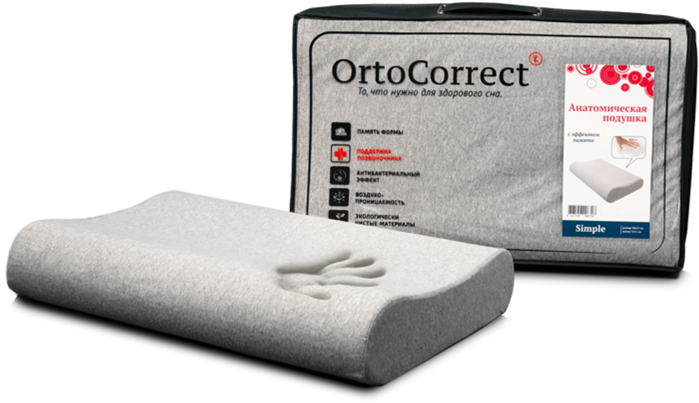 Подушка Classic Simple M ORTOCORRECT 58х37х9/11