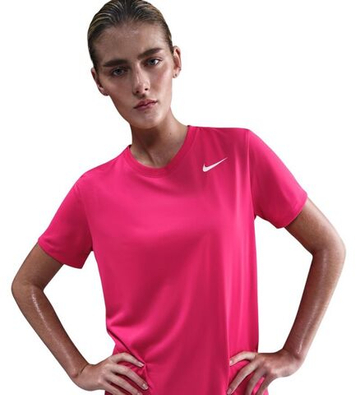 Женская теннисная футболка Nike Dri-FIT - rush pink/white