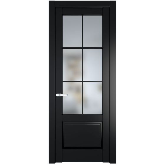 Межкомнатная дверь эмаль Profil Doors 4.2.2 (р.6) PD блэк стекло матовое