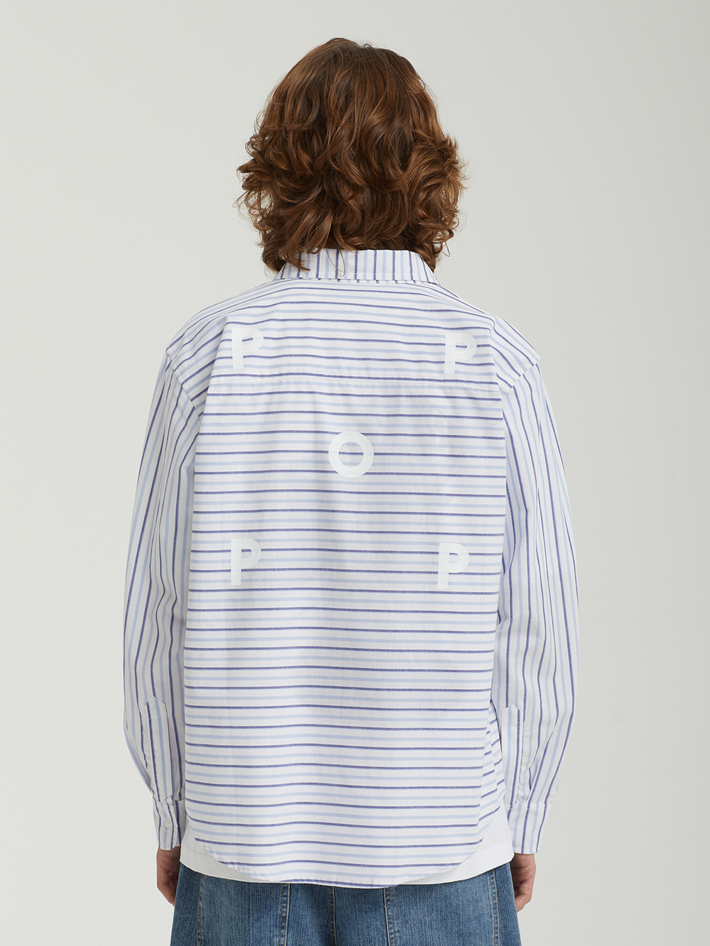 Мужская Рубашка Striped Logo