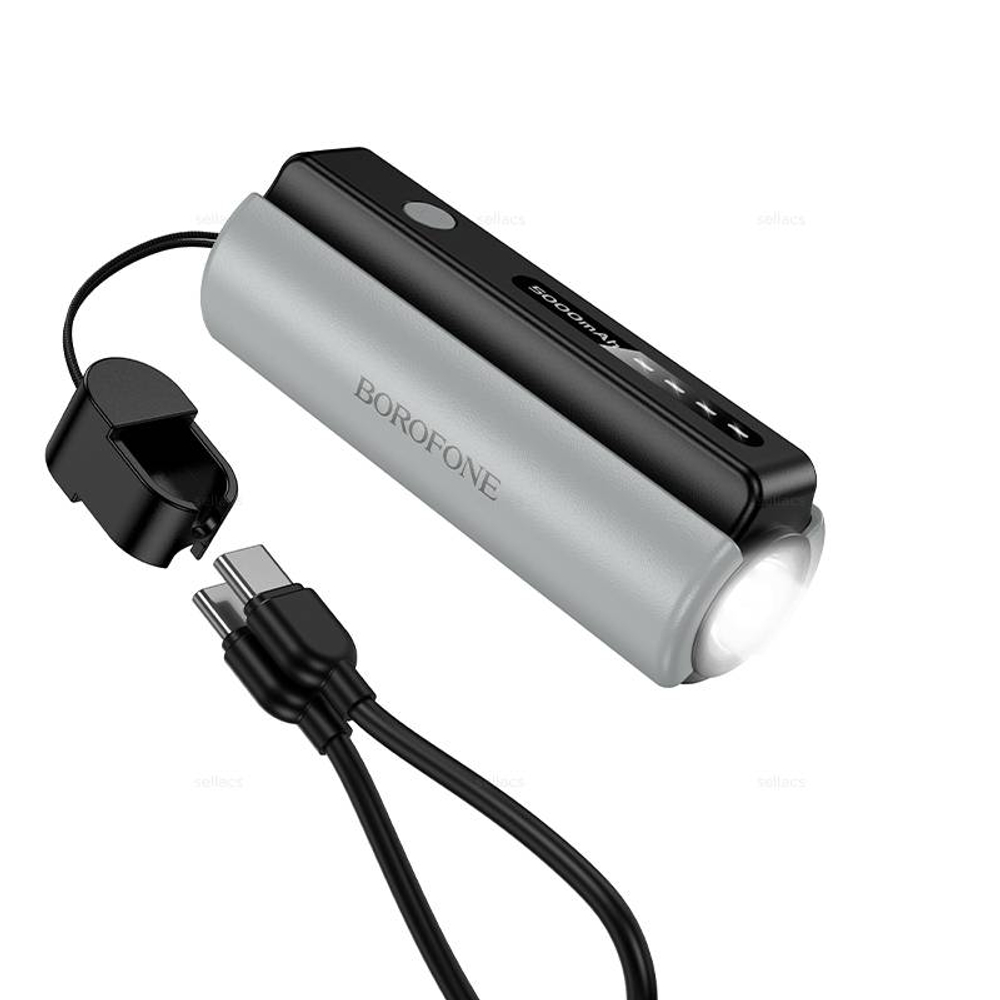 Borofone BJ87 Star портативный аккумулятор с фонариком и кабелем (5000mAh) (Краснодар склад)