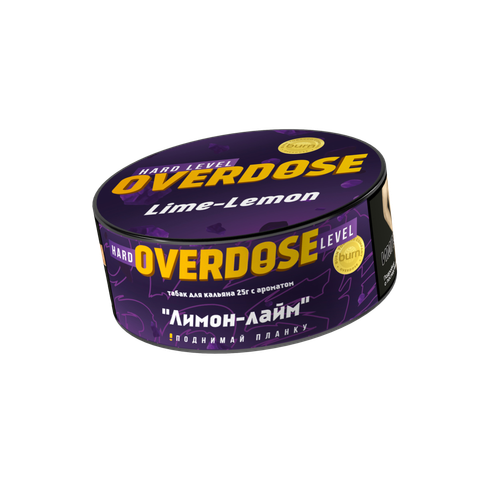 М. Табак для кальяна Overdose Lime-Lemon (Лимон-Лайм), 25 г