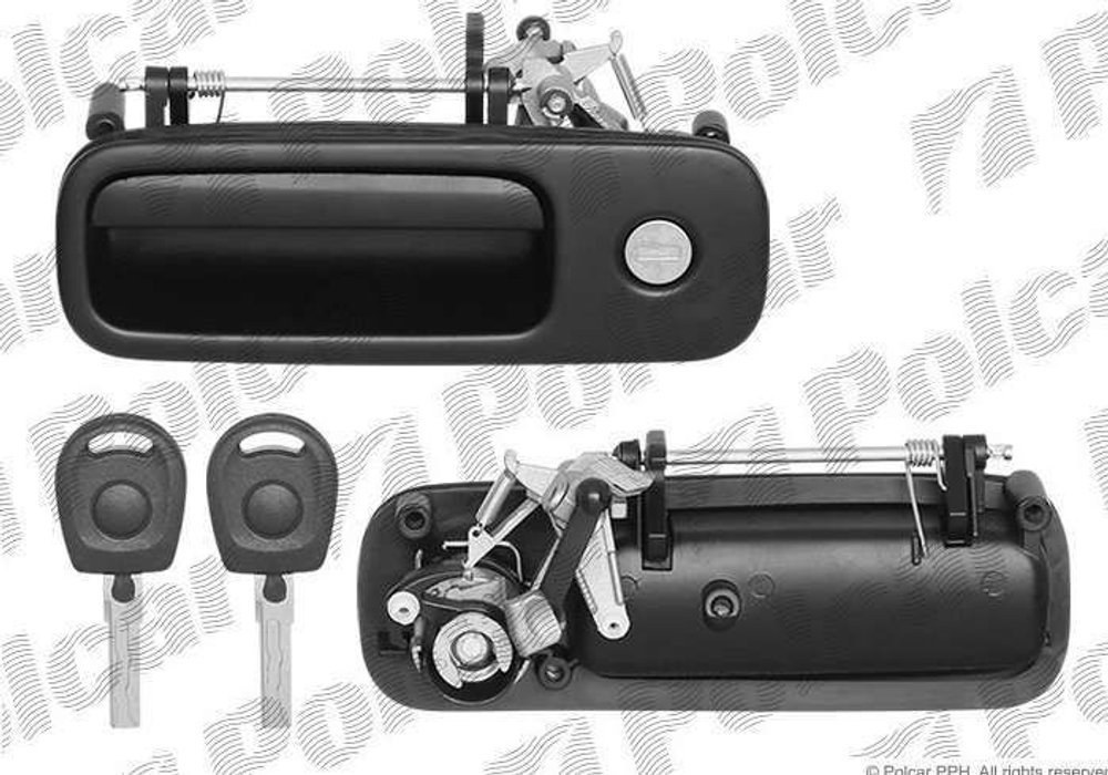 Ручка подъёмной двери VW Caddy, Golf, T5, Sharan (с ключами)
