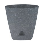 Горшок для цветов InGreen Amsterdam D200мм 4л с прикорневым поливом, тёмный камень