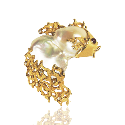 Брошь-подвеска Золотая Рыбка