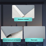 Штора рулонная "Стандарт" 160*160см серая, 140г/м2, NNSR010