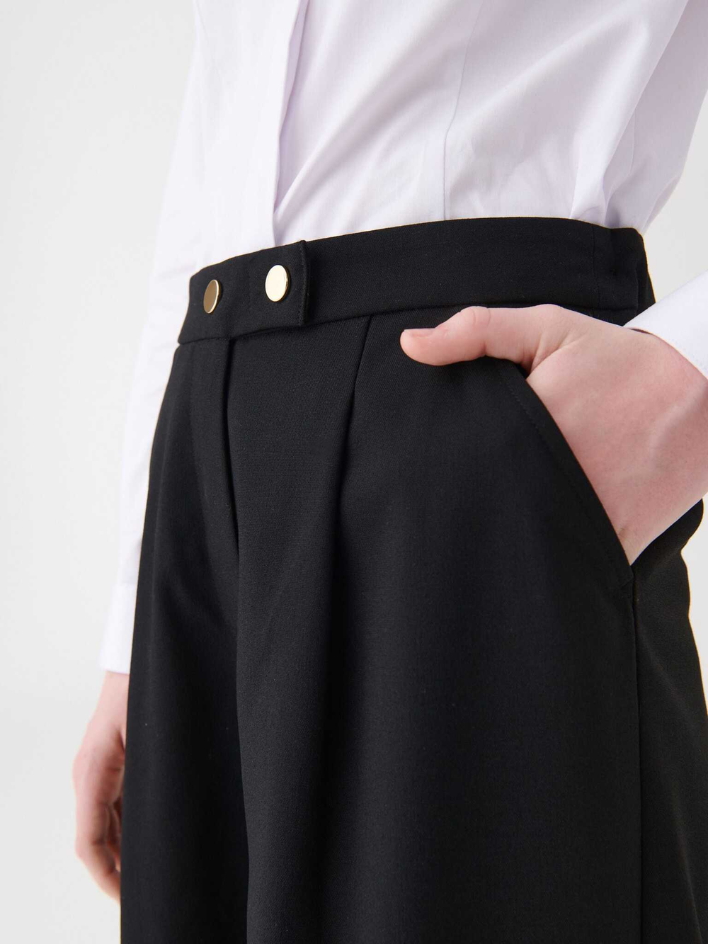 Брюки школьные прямые для девочки Next T40-768, Черный