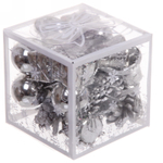 Набор украшений «Сундучок сказок» 3 см (17 предметов), Серебро