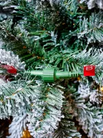 Заснеженная елка с гирляндой встроенной «ile Grande» (Литая+пвх) от 1,8 м до 2,4 м