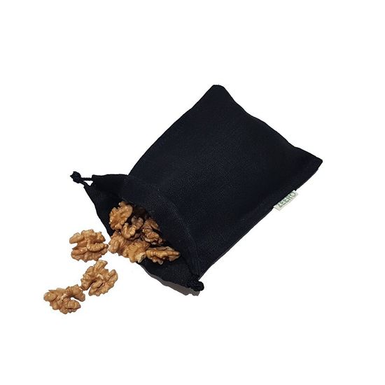 Экомешочек льняной чёрный, 14х20 см