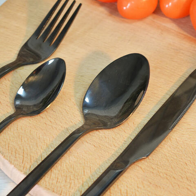 Набор столовых приборов 24шт "Sanli", цвет черный
