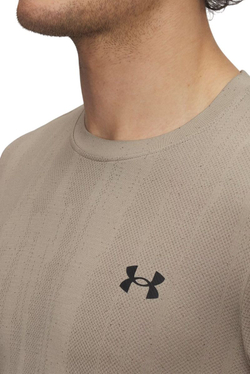 Теннисная футболка Under Armour Vanish Seamless Novelty Short Sleeve - city khaki/black