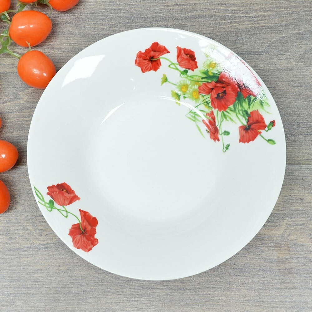 Тарелка суповая 450мл 20см Маки