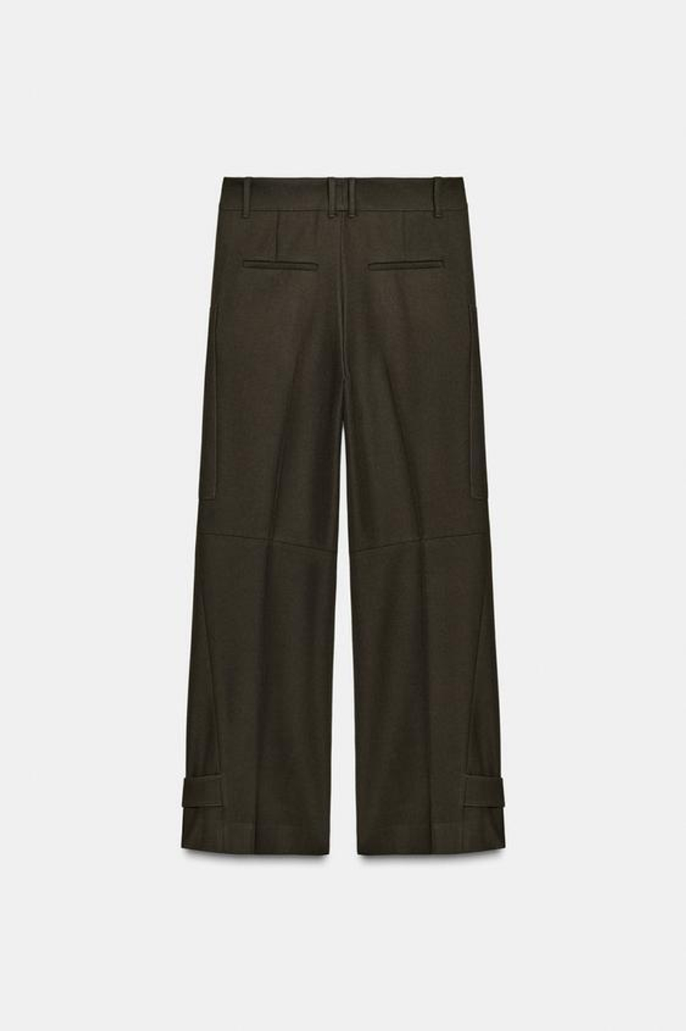 ZARA БРЮКИ КАРГО НА МОЛНИИ ZW COLLECTION LIMITED EDITION, ТЕМНЫЙ ХАКИ