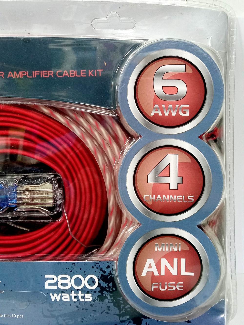 Набор для подключения 4к усилителя 6AWG/2800W-5м. DV-pioneer-Ok