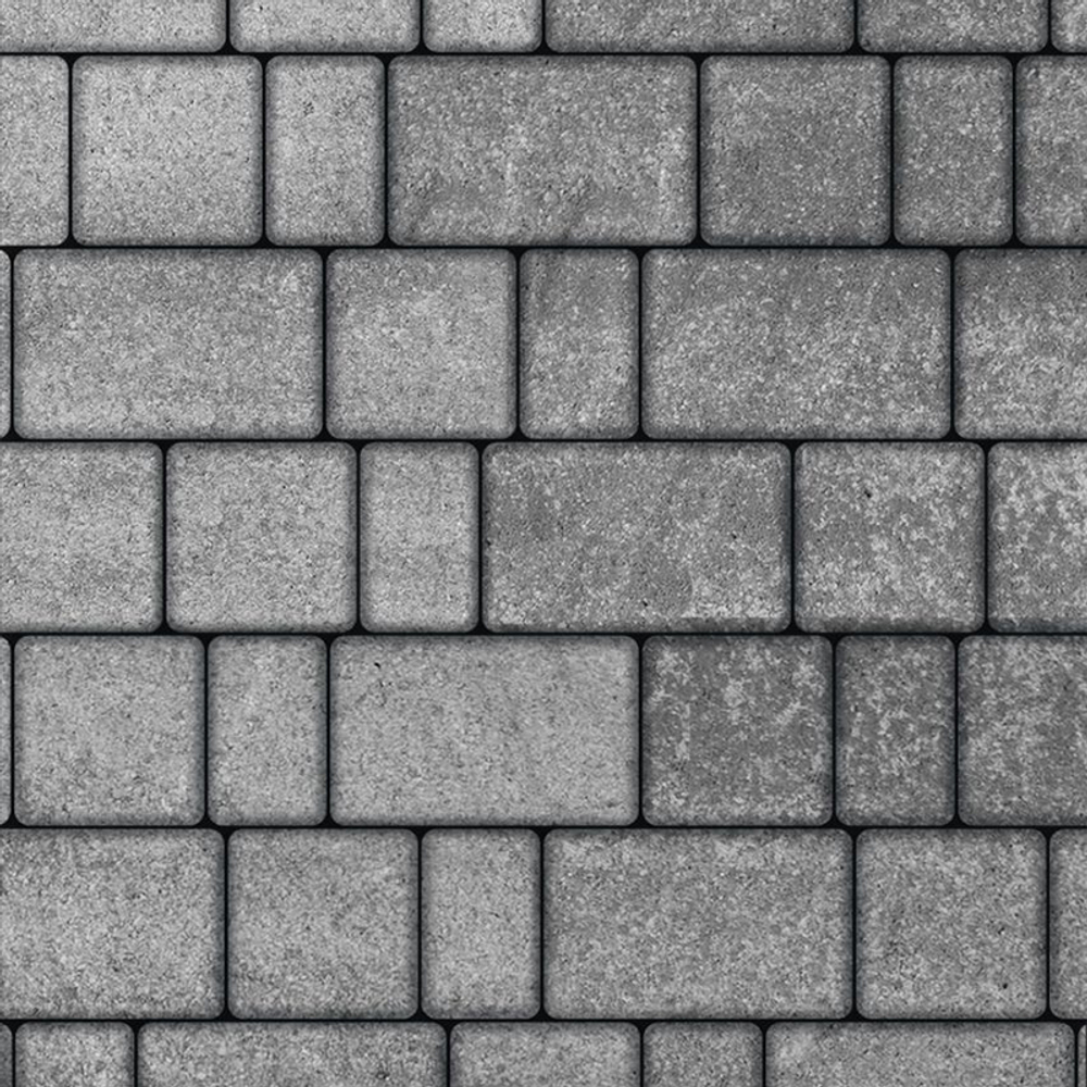 Тротуарная плитка СТАРЫЙ ГОРОД - Искусственный камень Шунгит, комплект из 3 видов плит