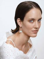 серьги-подвесы асимметричные гортензии (grand)