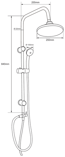 Душевая стойка Aquanet Passion R AF300-70-R-B