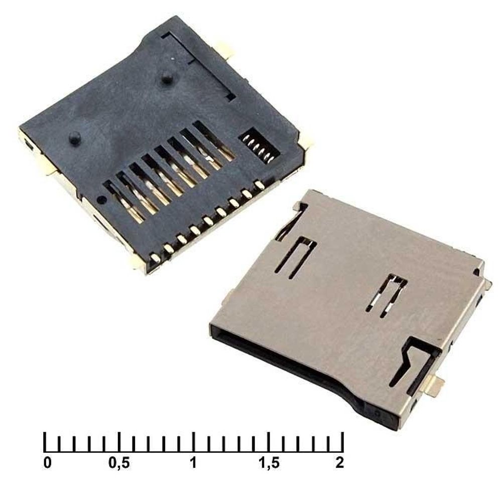 Держатель карты памяти micro-SD SMD 9pin ejector