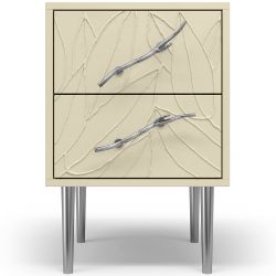 Тумба Арт Колор leaves Стайл Сильвер Серый шелк