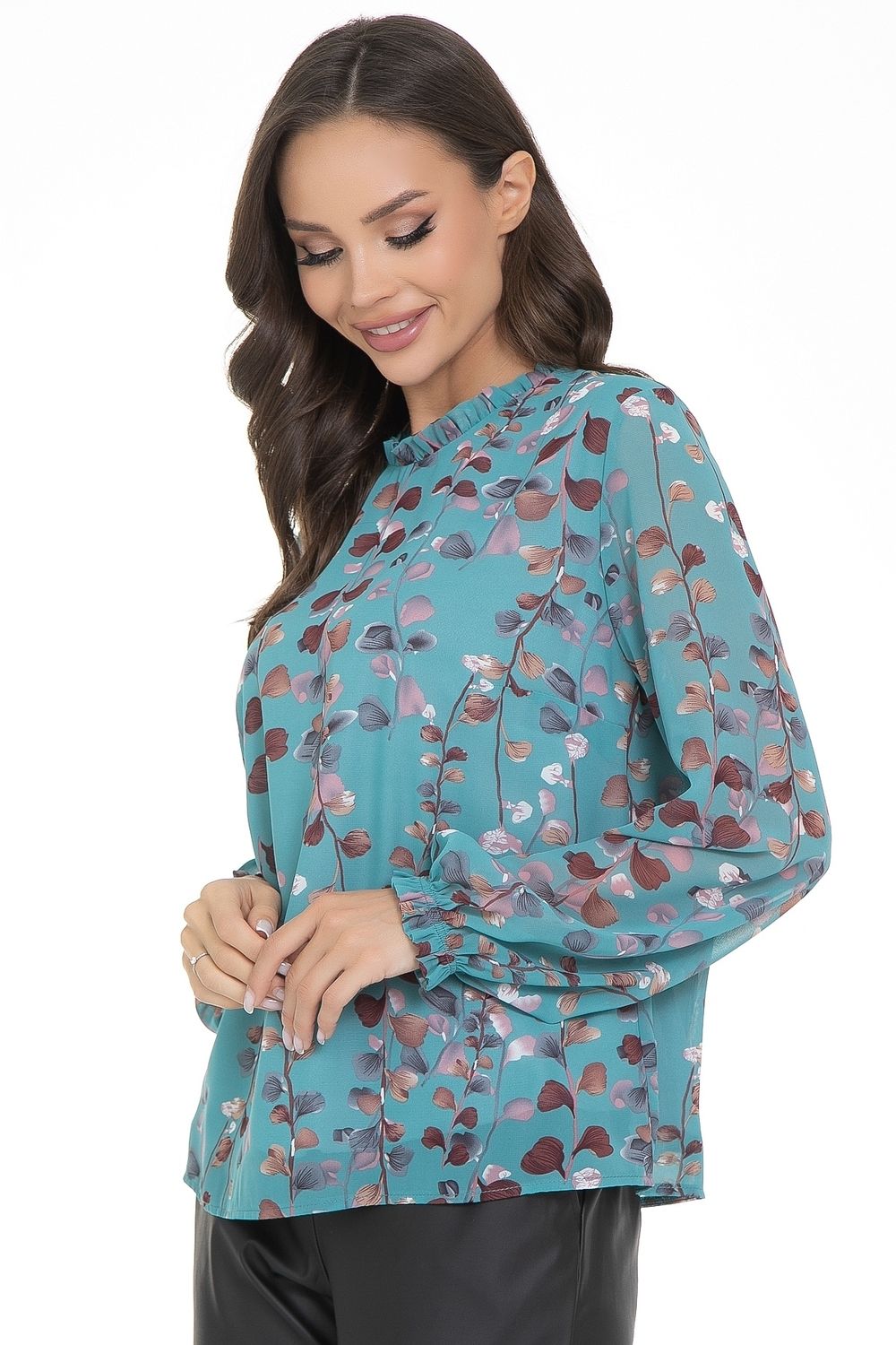 Блуза Волшебный шифон (бирюза) Diolche