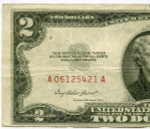 Банкнота США 2 доллара 1953 A 06125421 A. VF