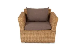 "Капучино" кресло из искусственного ротанга, цвет соломенный
