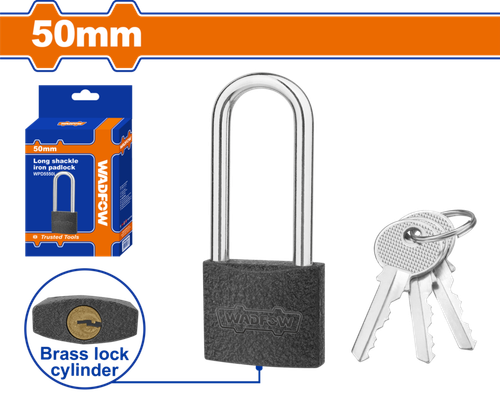 Замок навесной с длинной дужкой 50 мм (6/60) WADFOW WPD5550L