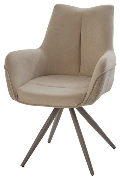 Стул МАРК 360 град., цвет B-03/LOTOS-03 бежевый, велюр / латте каркас М-City