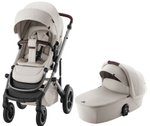 Коляска 3 в 1 Britax Roemer Smile 5Z LUX и автокресло Baby-Safe PRO LUX Linen Grey Soft Taupe