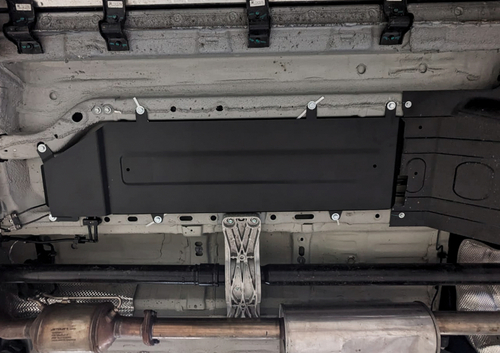 Защита топливной магистрали АвтоБроня для Jetour Traveller РКПП 4WD 2023-н.в./T2 РКПП 4WD 2024-н.в., сталь 1.5 мм, с крепежом, штампованная, 111.00943.1