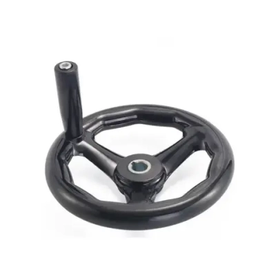 Маховик бакелит 200х18х6мм (Dxdxb) с 3-мя спицами, с ручкой