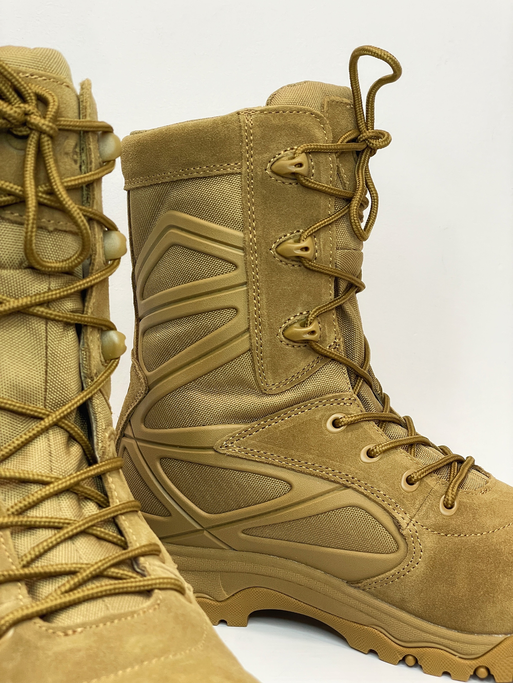 Тактические ботинки NovaTex Warrior 7.62 бежевые, замша и CORDURA®