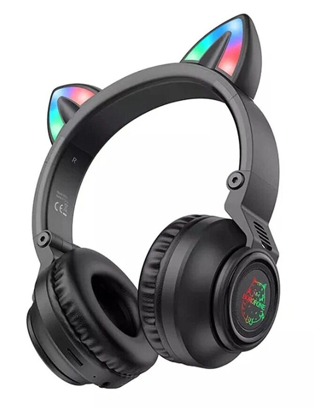 Беспроводные наушники Borofone BO18 Cat ear, Чёрные