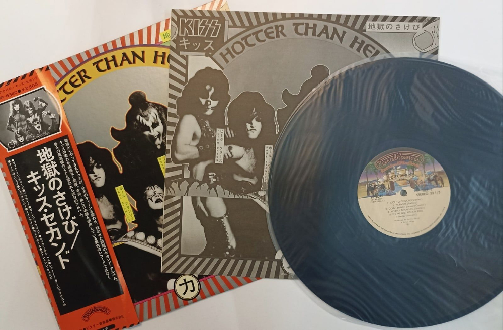 Винтажная виниловая пластинка Kiss Hotter Than Hell (Japan 1976)